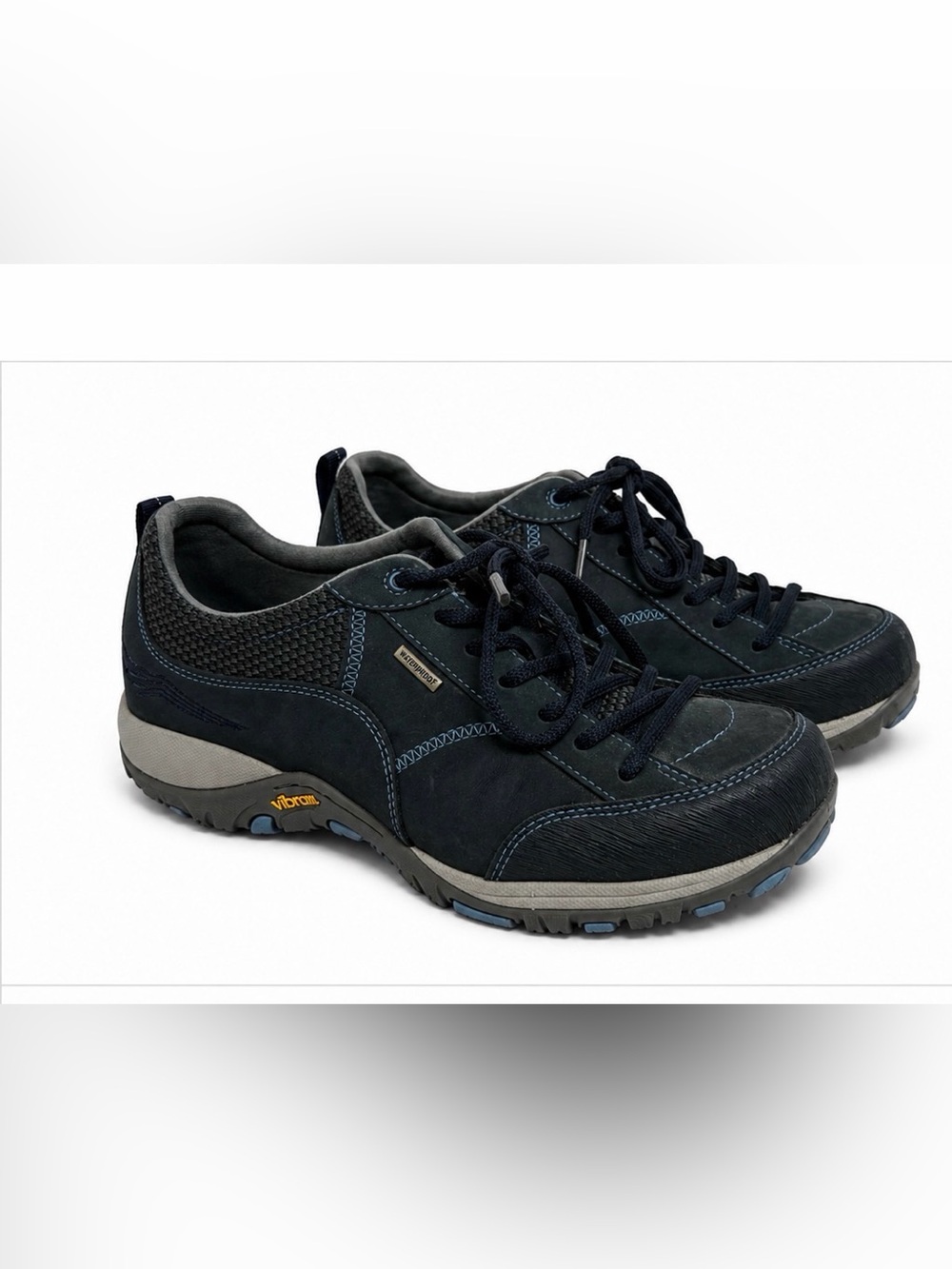 Vibram Women’s Waterproof Navy Lace-Up Walking Shoes 38 or 7